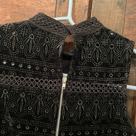 Black Velvet holiday Christmas Cocktail Dress - Girls 12 - Picture 5 of 6